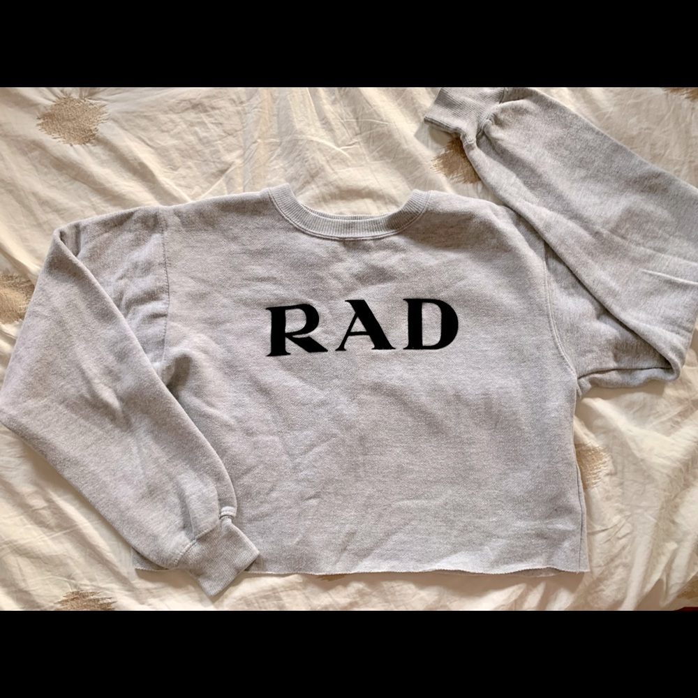 Brandy Melville “Rad” Cropped Crewneck